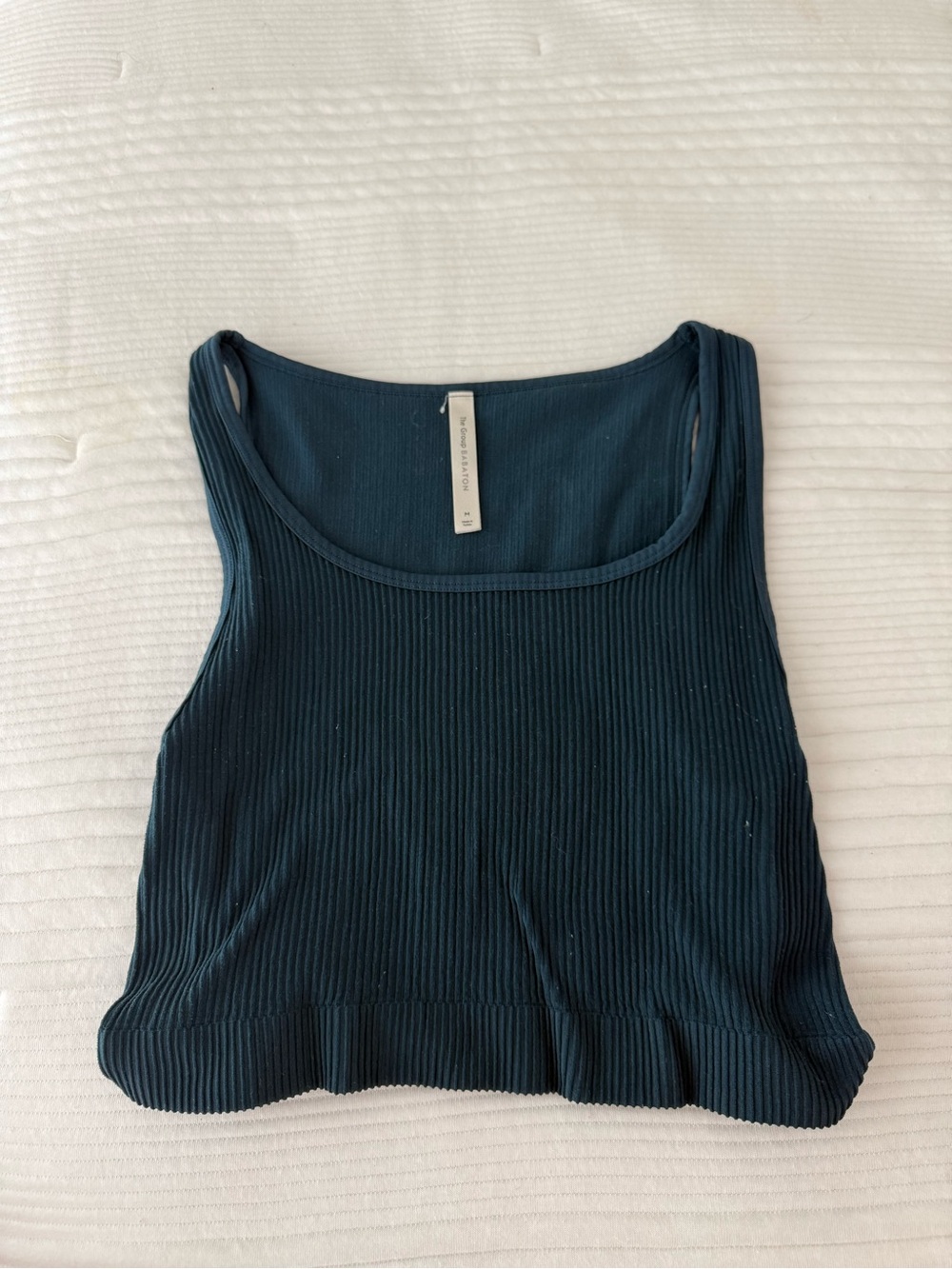 Aritzia Ribbed Tank Top - Dark Teal